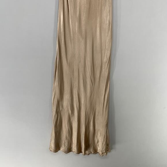 Shona Joy Women Bias Cowl Dress 4 Gold La Lune Sleeveless Midi Slip Sleeveless * - Picture 4 of 11